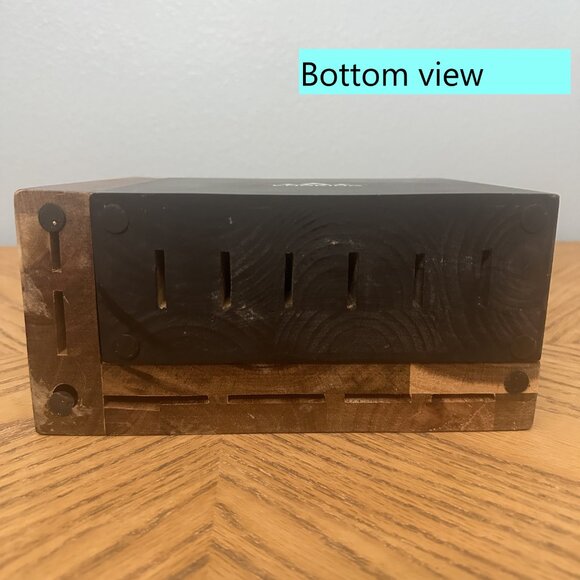 Natural Hardwood Knife Block Wooden Counter Storage 14 Slots Spaces - Picture 7 of 10